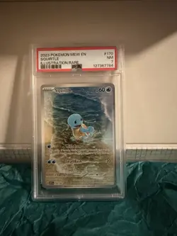 2023 POKEMON MEW EN-151 ILLUSTRATION RARE #170 SQUIRTLE PSA 7 - Image 1