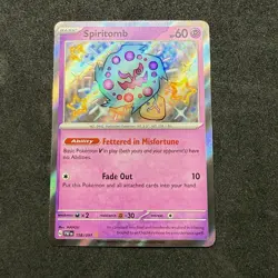 Spiritomb 158/091 SV: Paldean Fates Holo Shiny Rare Pokemon TCG - Image 1