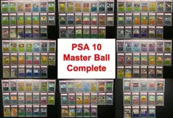 PSA 10 Master Ball Pokemon 151 Reverse Holo Complete Set - Japanese - Image 1