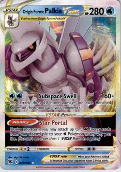 ORIGIN FORME PALKIA VSTAR 040/189 HOLO ASTRAL RADIANCE POKEMON HOLO LP - Image 1