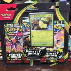 Pokemon TCG Ascended Heroes Deluxe Pin Collection & Perfect Order 3-Pack Blister - Image 4