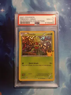 2021 Pokemon McDonalds Collection #3 Treecko Holo PSA 10 Gem Mint - Image 1