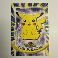 Pikachu #25 Pokemon Topps TV Animation Edition Vintage 1999 Blue Label LP - Image 1