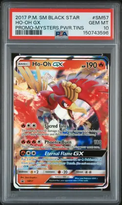 2019 Pokemon Sun & Moon Black Star Promo #SM57 Ho-Oh GX Gem Mint PSA 10 - Image 1