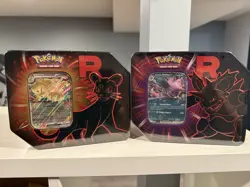 Pokemon Team Rocket Tins Nidoking ex, Persian Set of 2 Sealed - Image 1