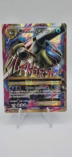 Pokemon TCG M Blastoise EX Full Art Mega Ultra Rare Holo 102/108 Evolutions NM - Image 1