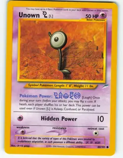 Unown [L] - 86/105 Neo Destiny - Pokemon TCG - 2002 - Image 1