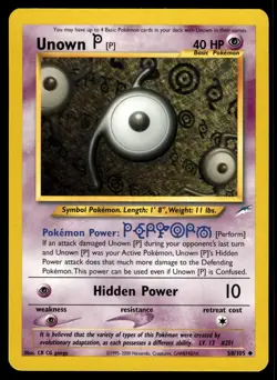 Unown [P] 58/105 Uncommon Neo Destiny Pokemon Unlimited NM - Image 1
