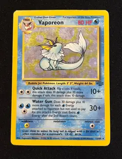 Vaporeon 12/64 Holo Jungle - Pokemon TCG - Used Condition - Image 1