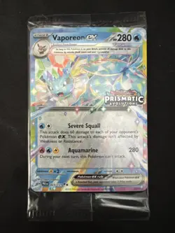 Vaporeon ex 023/131 Holo Stamped Promo Sealed Pokemon Near Mint - Image 1
