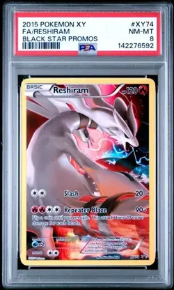SEQUENTIAL PSA 8 RESHIRAM XY74 & ZEKROM XY76 BLACK STAR PROMO XY POKEMON - Image 2