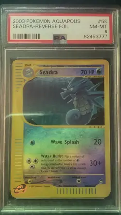Aquapolis Reverse Holo Seadra PSA 8 REVERSE HOLO (0686) 58/147 Pokemon - Image 1