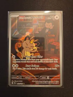Team Rocket's Meowth - 203/182 IR Full Art (English) Pokemon Destined Rivals NM - Image 1