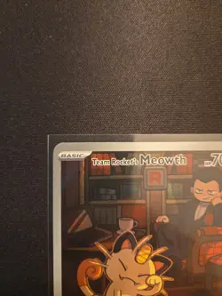 Team Rocket's Meowth - 203/182 IR Full Art (English) Pokemon Destined Rivals NM - Image 2