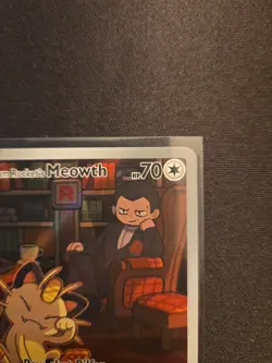 Team Rocket's Meowth - 203/182 IR Full Art (English) Pokemon Destined Rivals NM - Image 3