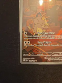 Team Rocket's Meowth - 203/182 IR Full Art (English) Pokemon Destined Rivals NM - Image 5