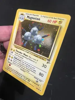 Pokemon TCG Magneton Base Set 2 Holo Unlimited Rare 9/130 NM HUGE SWIRLS - Image 5