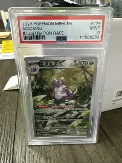 POKEMON 2023 MEW En 151 Illustration Rare NIDOKING #174 PSA 9 Mint RARE - Image 1
