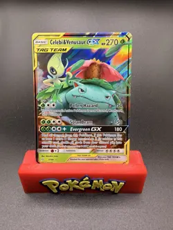 Celebi & Venusaur GX - 1/181 - Ultra Rare NM, English Pokemon Team Up - Image 1