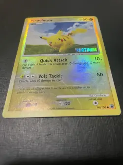 Pikachu 70/100 Platinum Stamped / Majestic Dawn / HP / Pokemon TCG - Image 2