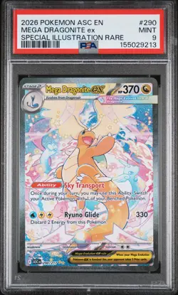MEGA DRAGONITE EX Ascended Heroes Special Illustration Rare #290 PSA 9 Pokemon - Image 1