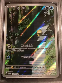 Pokemon 2023 Psyduck Illustration Rare #175 MEW EN PSA 10 Gem Mint - Image 2