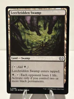 Leechridden Swamp 286 U Commander: Duskmourn: House of Horror NM MTG - Image 1