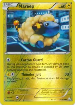 Mareep - 38/124 - Common - Reverse Holo PL/MP, English Pokemon Dragons Exalted - Image 1