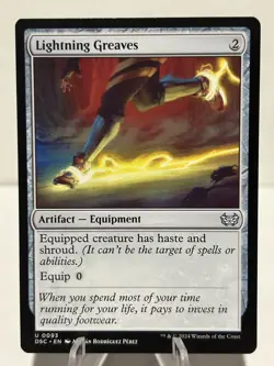 Lightning Greaves 93 U Commander: Duskmourn: House of Horror NM MTG - Image 1