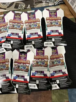 Pokemon Paldea Evolved Sleeved Booster Pack LOT of 10 Sealed Packs - Image 4