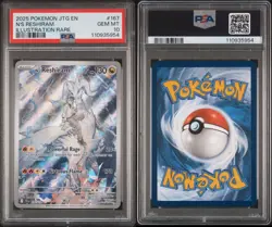 2025 Pokemon N'S RESHIRAM #167/159 Journey Together English PSA 10 Gem Mint - Image 3