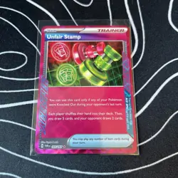UNFAIR STAMP 165/167 ACE SPEC -TWILIGHT MASQUERADE POKEMON- RARE- NM (US1) - Image 1