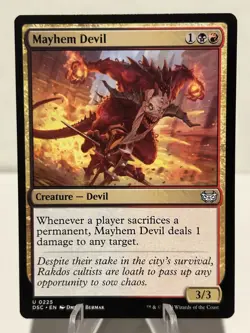 Mayhem Devil 225 U Commander: Duskmourn: House of Horror NM MTG - Image 1