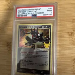 2021 POKEMON SWSH BLACK STAR PROMO #144 GRENINJA-GOLD STAR PSA 9 - Image 4