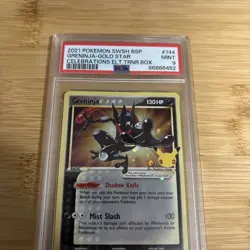 2021 POKEMON SWSH BLACK STAR PROMO #144 GRENINJA-GOLD STAR PSA 9 - Image 5