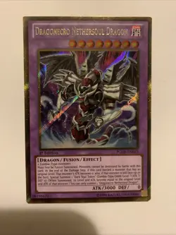 Yugioh: Dragonecro Nethersoul Dragon - PGLD-EN015 Gold Secret Rare Unlimited LP - Image 1