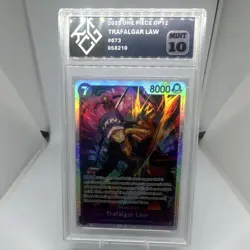 One Piece Trafalgar Law OP12 073 Full Art Holo King Card Grading Mint 10 English - Image 1