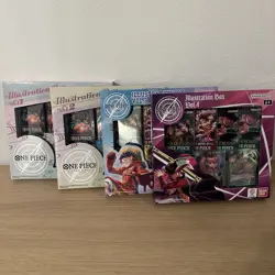Bandai Namco One Piece Card Game Illustration Box Vol.1-4 Booster & Promo Cards - Image 1