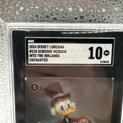 2024 Disney Lorcana EN 3 Enchanted Scrooge McDuck #218 SGC 10 GEM MINT - Image 3