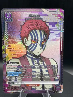 Union Arena Demon Slayer Vol 2 Akaza UEX05BT/KMY-P-002 Rare 1-Star R* NM - Image 1
