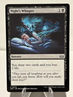 Night's Whisper 79 C Commander: Duskmourn: House of Horror NM MTG - Image 1