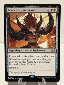 Mask of Griselbrand 145 R Commander: Duskmourn: House of Horror NM MTG - Image 1