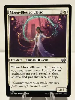 Moon-Blessed Cleric 69 U Commander: Duskmourn: House of Horror NM MTG - Image 1