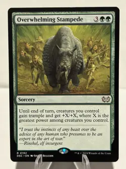 Overwhelming Stampede 192 R Commander: Duskmourn: House of Horror NM MTG - Image 1