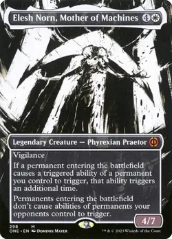 NM Showcase Elesh Norn, Mother of Machines, MTG, Phyrexia: One, Magic, 298 - Image 1