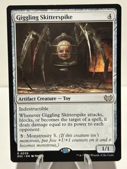 Giggling Skitterspike 39 R Commander: Duskmourn: House of Horror NM MTG - Image 1
