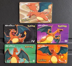 Pokemon EB Games Membership Cards Level I II III IV V Eevee Charizard - Image 3