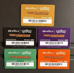 Pokemon EB Games Membership Cards Level I II III IV V Eevee Charizard - Image 4