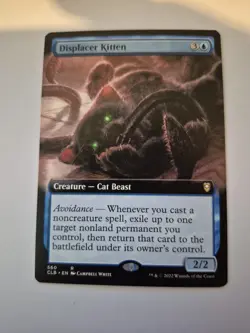 Displacer Kitten NM Regular Unplayed Extended Art CLB Battle for Baldur's Gate - Image 1