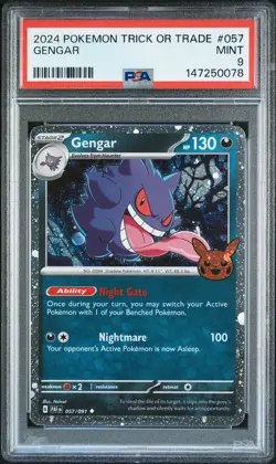 2024 POKEMON TRICK OR TRADE #057 GENGAR PSA 9 - Image 1